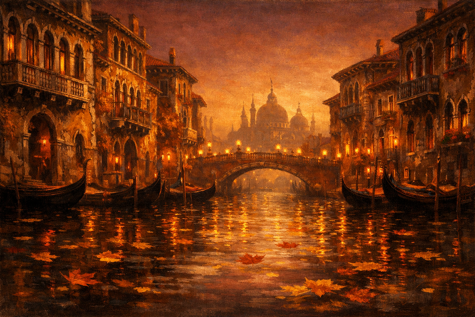 The canals of Venturia at dusk