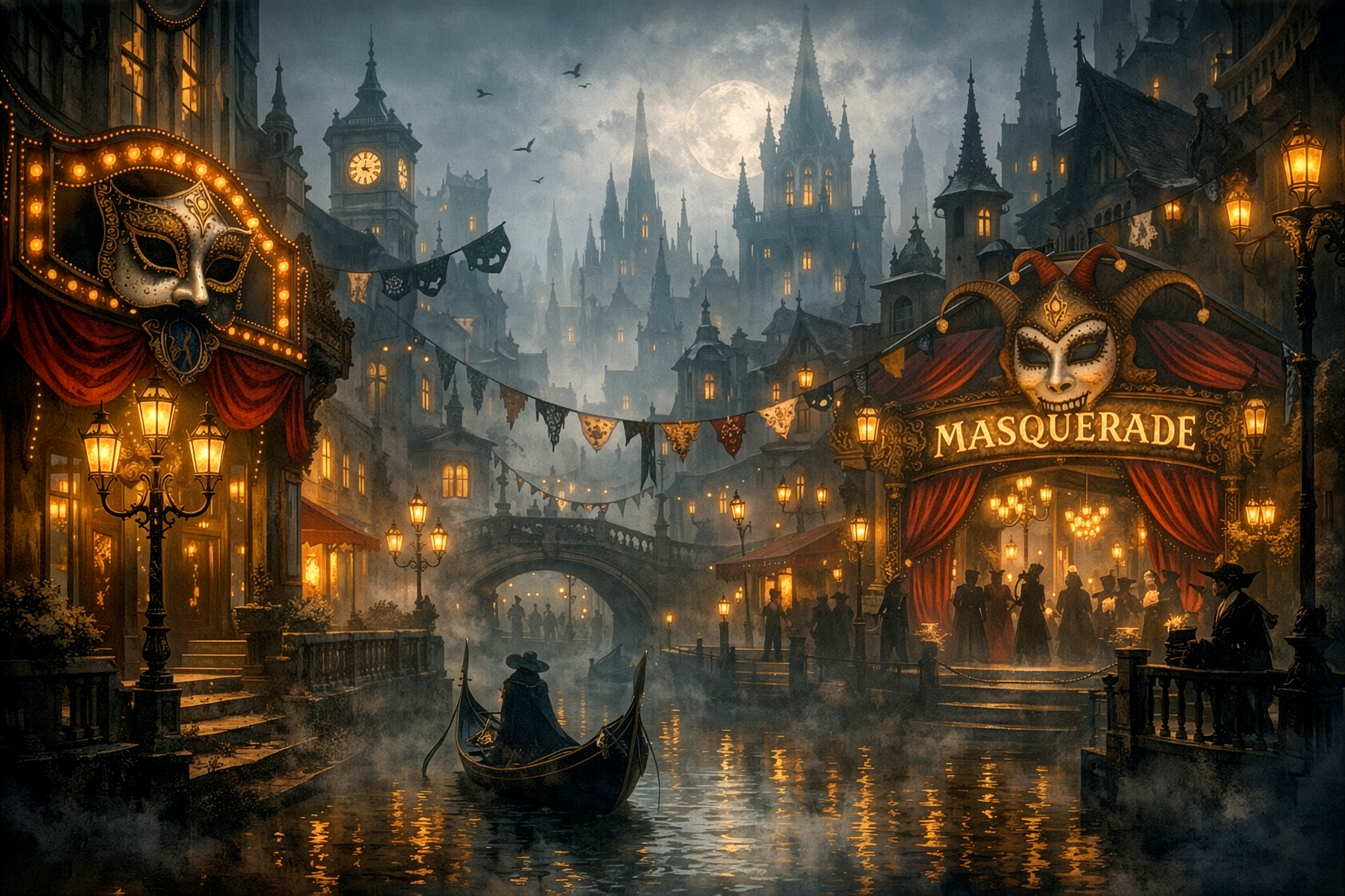 Masquerade cityscape